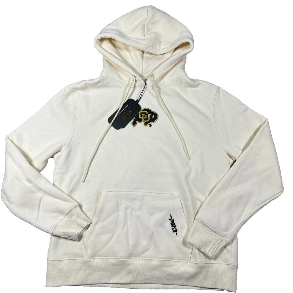 Pro Standard Womens Medium Cream‎ Colorado Buffaloes Hoodie Sweatshirt NWT